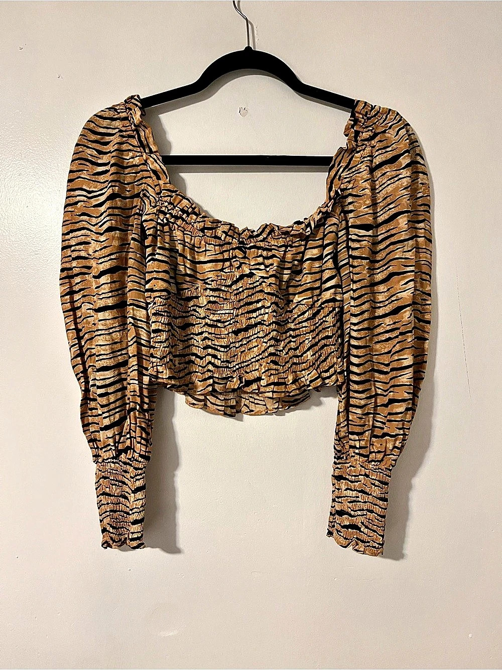 Faurhfull The Brand Willow Top - Tan & Black Tiger Stripes